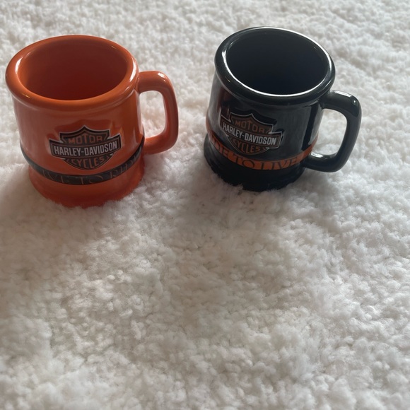Harley-Davidson mini mugs ceramic set of 2 - Picture 1 of 9